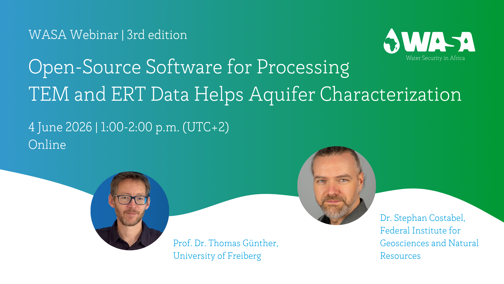 WASA Webinar: Open-source software for processing TEM and ERT data ...